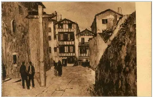 Au Pays Basque - Parvis de l Eglise de Ciboure -118630