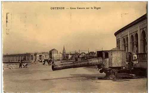Oostende - Gros Canons sur la Digue -118706