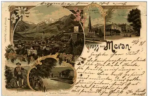 Gruss aus Meran - Litho -118596