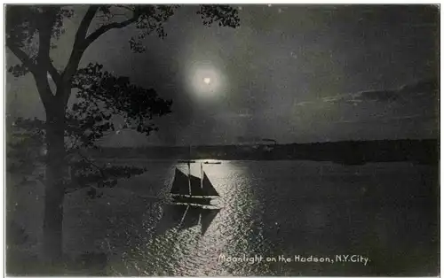 New York - Moonlight on the Hudson -118922
