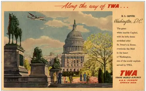 Washington DC - Capitol - TWA -118846