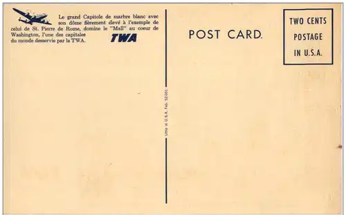 Washington DC - Capitol - TWA -118846