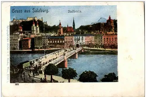 Gruss aus Salzburg - Stadtbrücke -119206