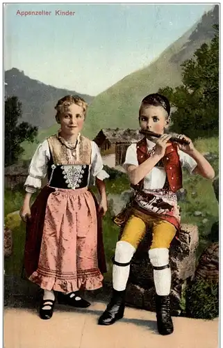 Appenzell - Kinder Tracht mit Sonderstempel 600 Jahre Schlacht bei Stoss -118058