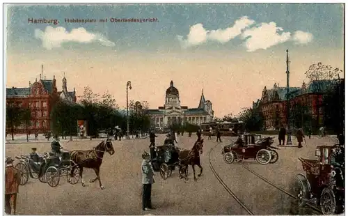 Hamburg - Holstenplatz mit Oberlandesgericht -117758