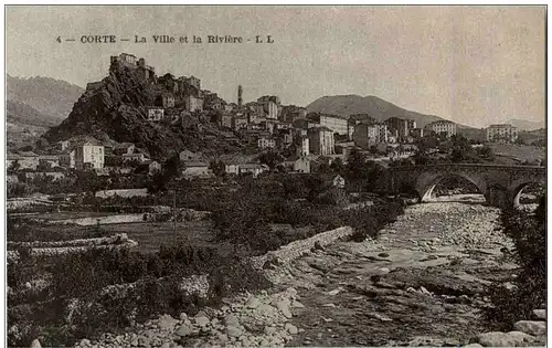 Corte - La ville et la Riviere -117804