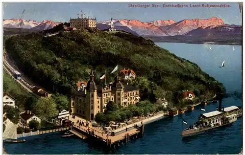 Starnberger See - Drahtseilbahn Leoni Rottmannshöhe - Feldpost -119442