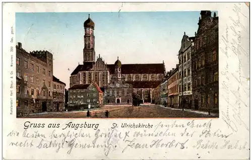 Gruss aus Augsburg - St. Ulrichskirche - Karl Braun Verlag -119494