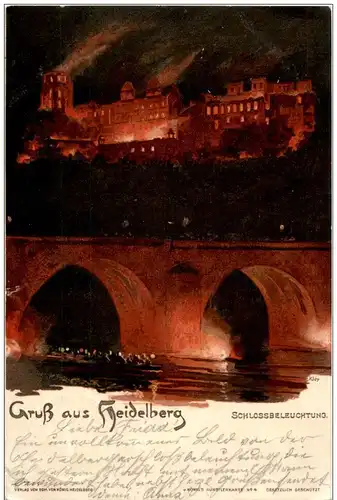 Gruss aus Heidelberg - Schlossbeleuchtung -119626