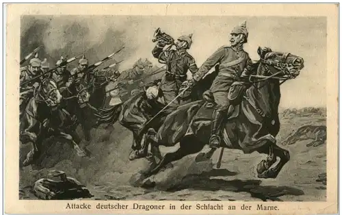 Angriff deutscher Dragoner in der Schlacht an der Marne -117270