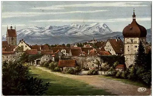 Bregenz - Altstadt mit Säntis -119656