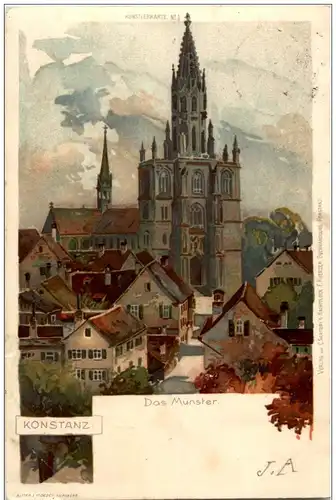 Konstanz - Das Münster - Litho -119844