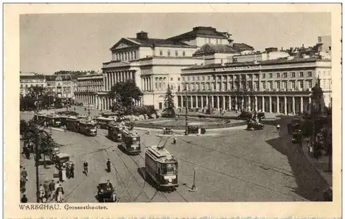 Warschau - Grosstheater - Strassenbahn -120954