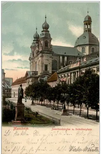 Mannheim - Jesuitenkirche und Schillerplatz -119560