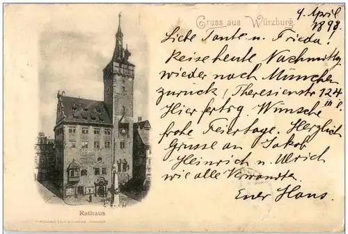 Gruss aus Würzburg - Rathaus -119796