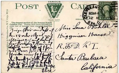 The Deepest Section of the Famous 9 mile Culebra Cut -118822