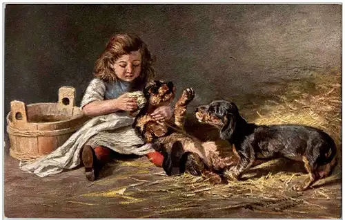 Kind mit Hund -121370