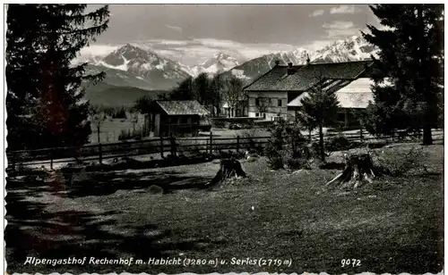 Gasthof Rechenhof mit Habicht und Serles -119312