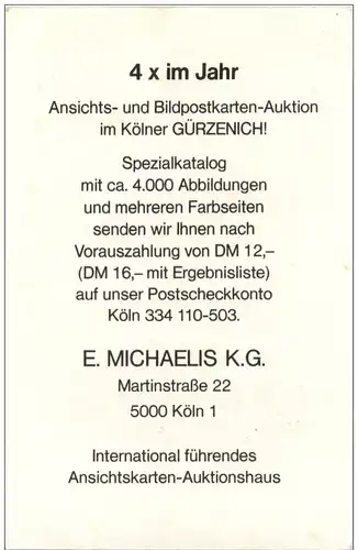 E Michaelis KG - Briefmarkenauktion Köln -120166