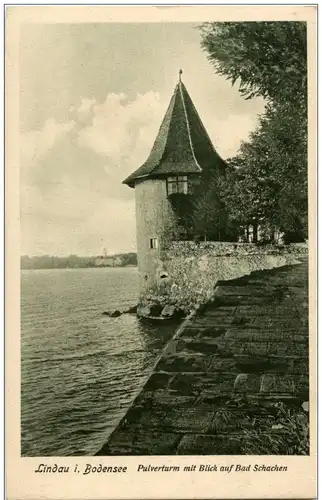Lindau - Pulverturm mit Blick auf Bad Schachen -119764