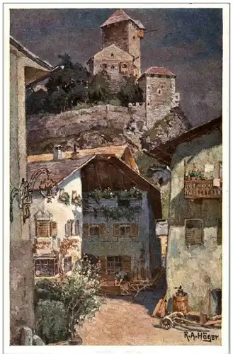 Castell Branzoll sopra Chiusa - Künstlerkarte R. A. Höger -120848