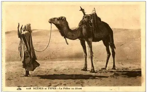 Scenes et Types - La Priere au desert -120894