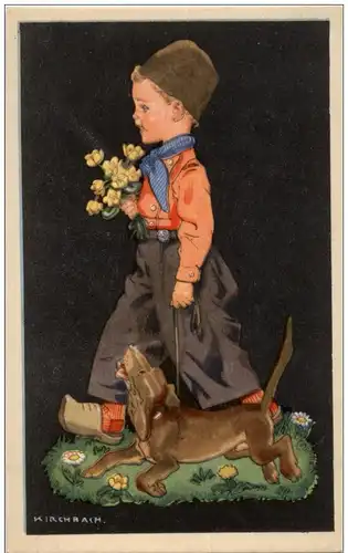 Kirschbach - Mann in Tracht mit Hund -121866