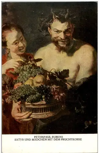 Rubens - Satyr und Mädchen mit Fruchtkorb -122072