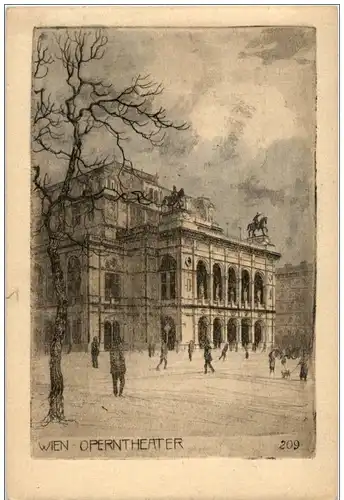 Wien - Operntheater - Radierung -122690