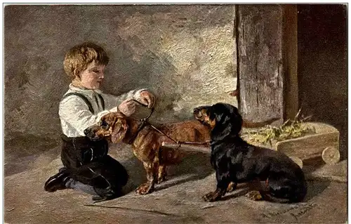 Kind mit Hund -121372