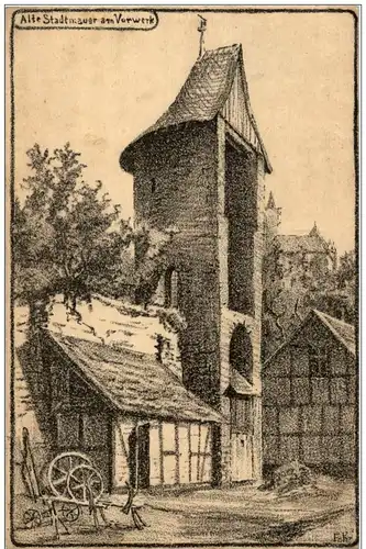 Seelow - Alte Stadtmauer am Vorwerk -121660