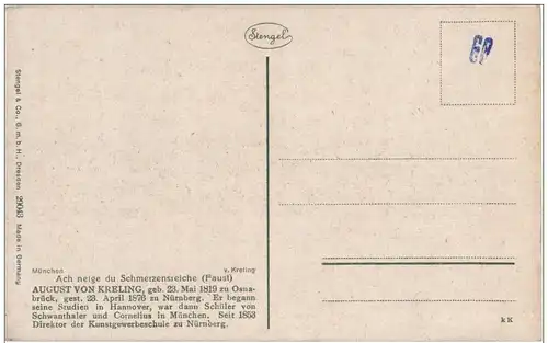 August von Kreling - Ach neige du Schmerzensreiche -121894