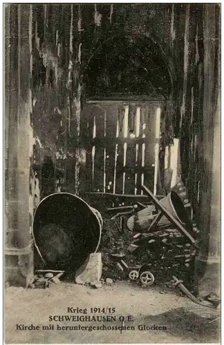 Schweighausen - Kirche mit heruntergeschossenen Glocken -126662