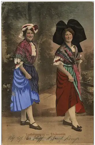 Elsässer Tracht Lothringen - costumes - Feldpost -124086