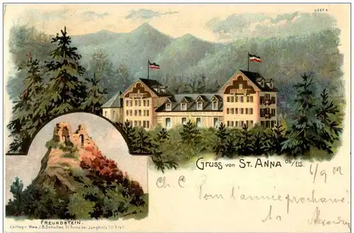 Gruss von St. Anna - Freundstein - Litho -126676