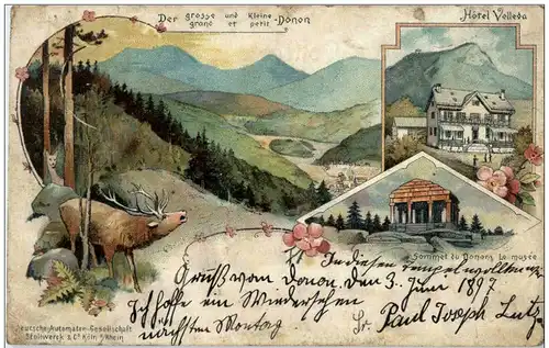 Der grosse und der kleine Donon - Hotel Velleda - Litho - Hirsch -123826