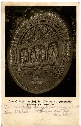 Das Grinzinger Fass im Wiener Rathauskeller -122896