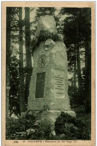 Trois Epis - Drei Ähren - Monument du 152 Regt Inf -124504