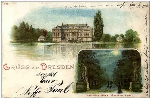 Gruss aus Dresden - Litho -125076