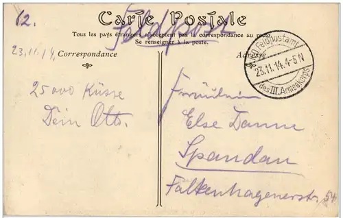 Feldpost - Feldpostamt III Armeekorps -123616