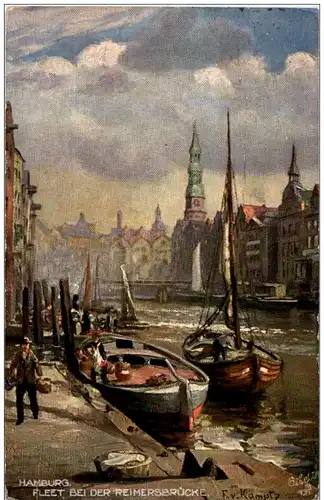 Hamburg - Fleet bei der Reimersbrücke -126678