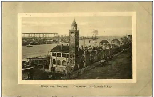 Gruss aus Hamburg - Landungsbrücken -126664