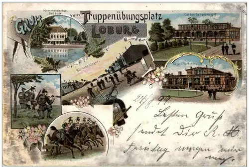 Gruss vom Truppenübungsplatz Loburg - Litho -125210