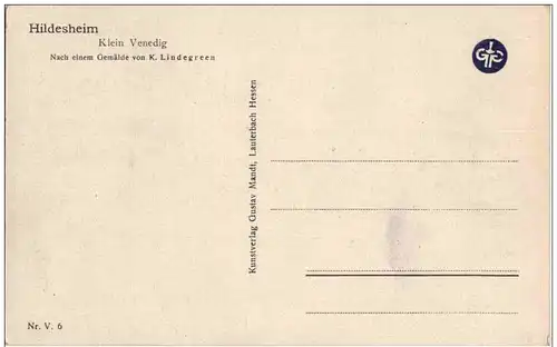 Hildesheim - Klein Venedig - Künstlerkarte K. Lindegreen -125428
