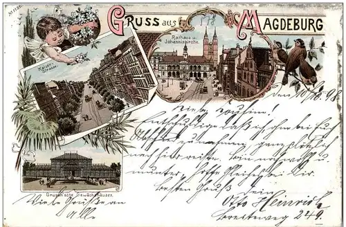 Gruss aus Magdeburg - Litho -125678