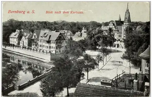 Bernburg a S. Blick nach dem Kurhaus -125262