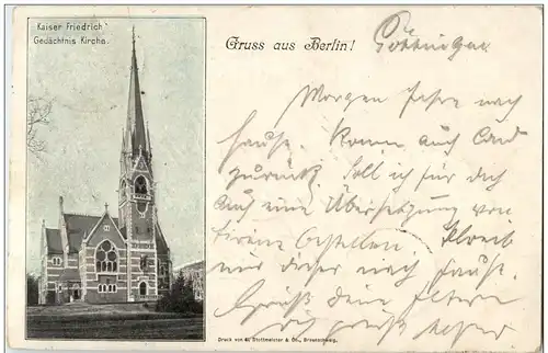 Gruss aus Berlin - Kaiser Friedrich Gedächtnis Kirche -125764