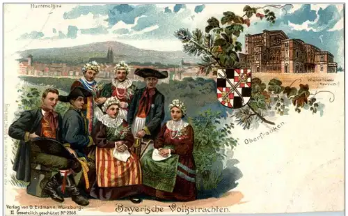 Hummelgau - Baayreuth - Litho - Trachten - Oberfranken -125672