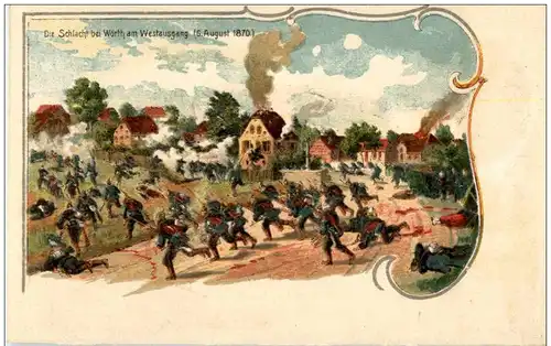 Die Schlacht bei Wörth - Litho - -125882