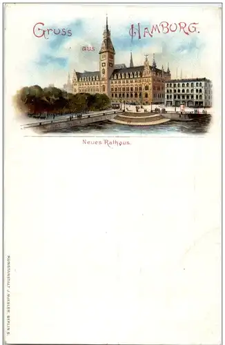 Gruss aus Hamburg - Litho -125824